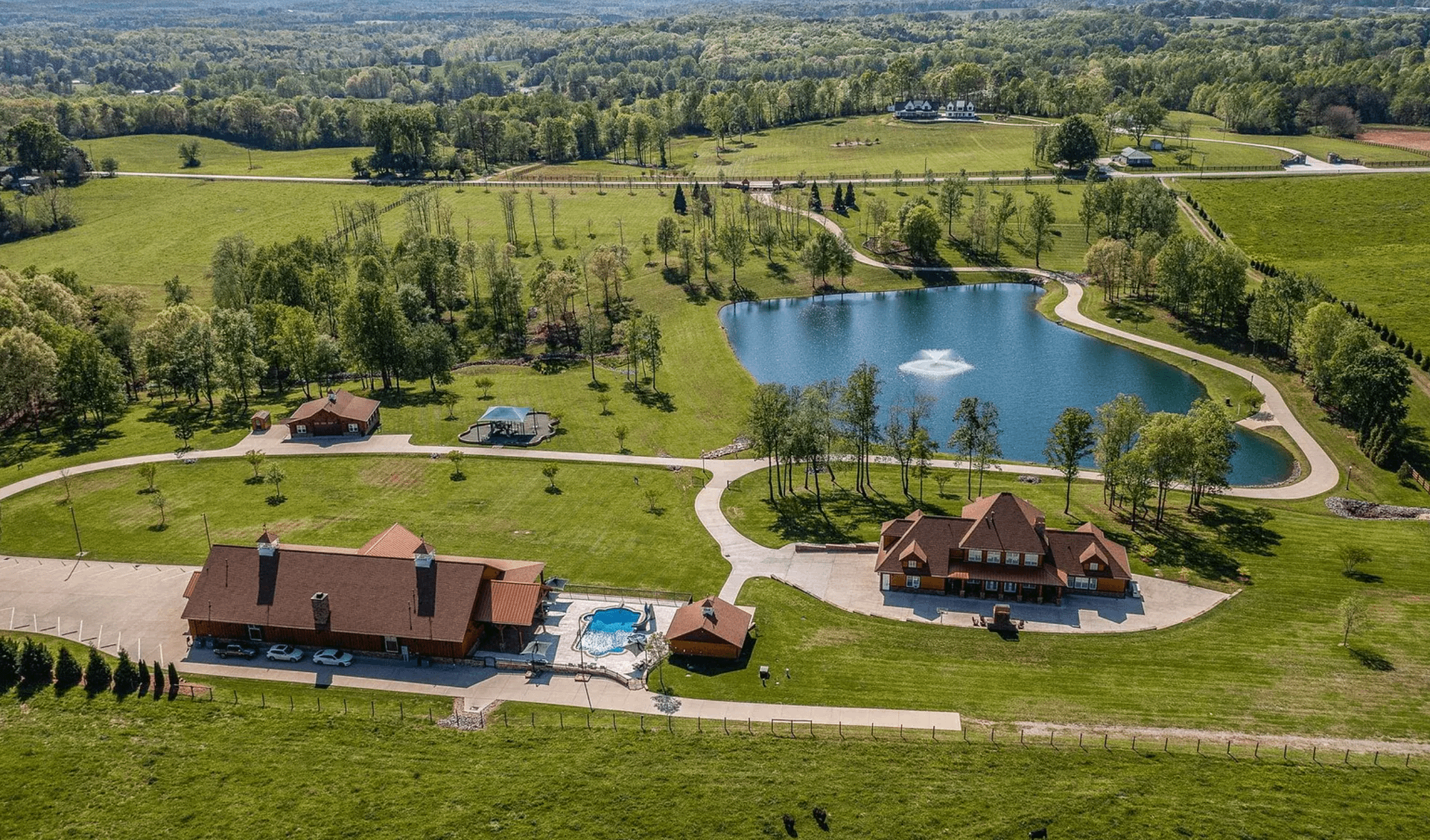 27 Acre Estate With Entertainment Building & Pond (PHOTOS)